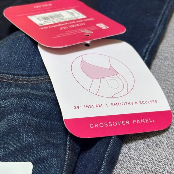 Over The Belly Dark Wash Skinny Maternity Jeans, Size: 0/25R - Picture 10 of 11